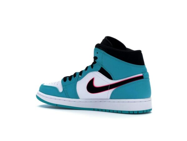 Air Jordan 1 Mid South Beach Turbo Verde Negro Hiperrosa Naranja Cáscara 852542-306