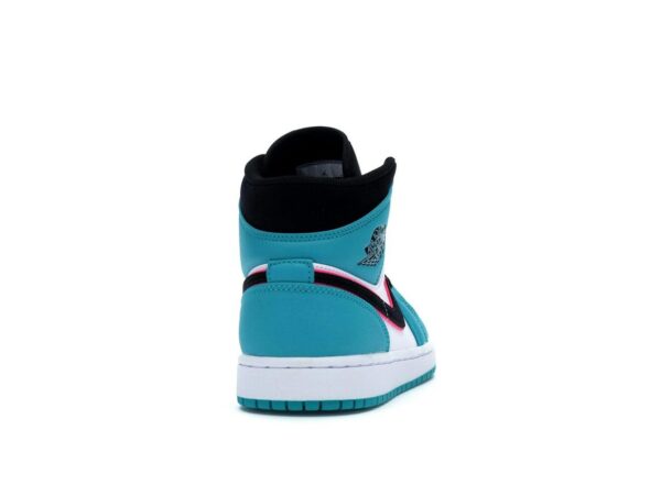 Air Jordan 1 Mid South Beach Turbo Verde Negro Hiperrosa Naranja Cáscara 852542-306
