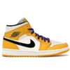 Jordan 1 Mid SE Lakers University Gold Black Pale Ivory Court Purple Sail