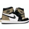 Zapatillas Air Jordan 1 Retro High Gold Top 3 (861428-001) en negro y dorado metalizado