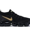 Nike Air VaporMax 2 Flyknit para mujer, color negro y dorado metalizado – 942843-012