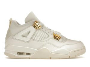 Jordan 4 Retro de piel en dorado metalizado para mujer – AQ9129-170