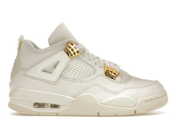 Jordan 4 Retro de piel en dorado metalizado para mujer – AQ9129-170