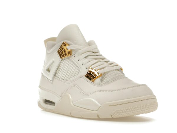 Jordan 4 Retro de piel en dorado metalizado para mujer – AQ9129-170