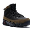 AR4491-012_06 Jordan 9 Retro Boot NRG Zapatillas de cuero color oliva – AR4491-012