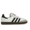Zapatillas Adidas Samba OG de cuero para mujer en blanco nube y negro B75806