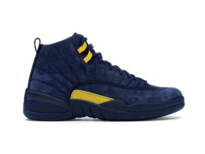 Jordan 12 Retro Michigan BQ3180-407 College Navy Amarillo Zapatillas para hombre