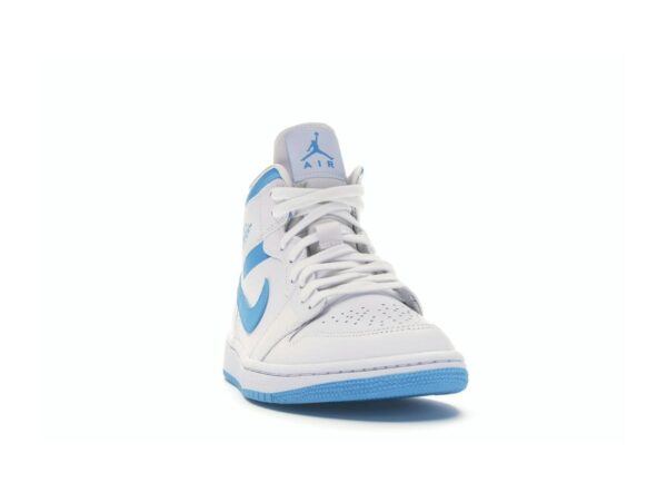 Air Jordan 1 Mid UNC para mujer BQ6472-114 Blanco/Azul oscuro