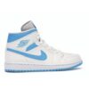 Air Jordan 1 Mid UNC para mujer BQ6472-114 Blanco/Azul oscuro