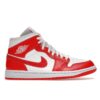 BQ6472-116_01 S1 Air Jordan 1 Mid Syracuse para mujer, blanco, rojo habanero, BQ6472-116