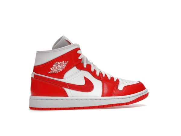 BQ6472-116_35 S1 Air Jordan 1 Mid Syracuse para mujer, blanco, rojo habanero, BQ6472-116