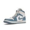 Jordan 1 Mid UNC (2022) para mujer, blanco/azul, BQ6472-141