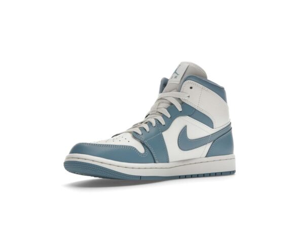 Jordan 1 Mid UNC (2022) para mujer, blanco/azul, BQ6472-141