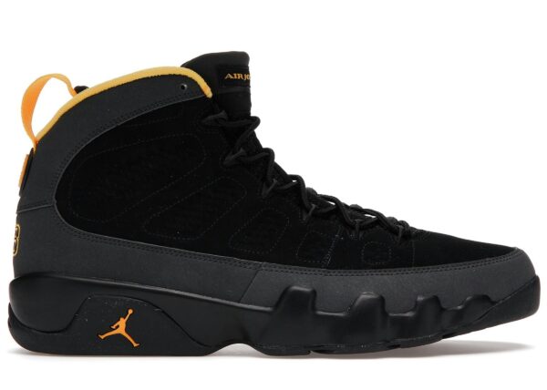Zapatillas Air Jordan 9 Retro en color carbón oscuro y dorado universitario – CT8019-070