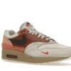 Nike Air Max 1 Amsterdam – CV1638-200 Zapatillas de pana, ante y cuero color rojo corteza