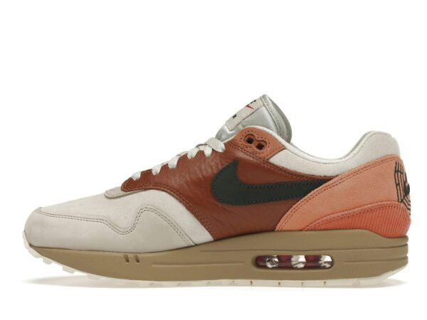 Nike Air Max 1 Amsterdam – CV1638-200 Zapatillas de pana, ante y cuero color rojo corteza