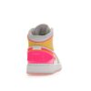 Air Jordan 1 Mid Edge Glow (GS) Blanco/Hipercarmesí/Rosa Explosión CV4611-100