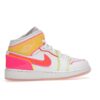 Air Jordan 1 Mid Edge Glow (GS) Blanco/Hipercarmesí/Rosa Explosión CV4611-100