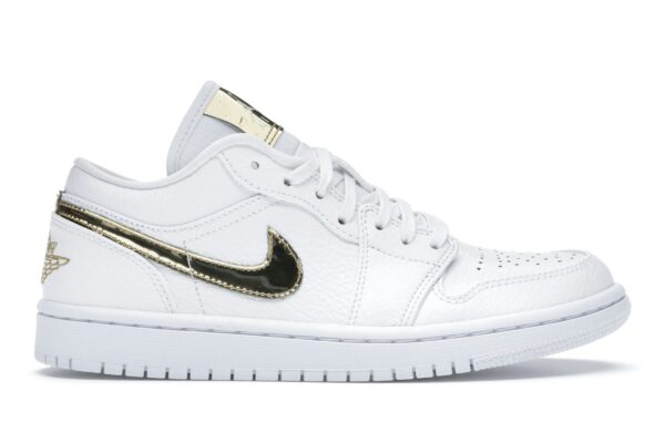 CZ4776-100_01 Air Jordan 1 Low Blanco Dorado Metálico (Mujer) – CZ4776-100