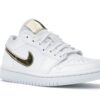 CZ4776-100_05 Air Jordan 1 Low Blanco Dorado Metálico (Mujer) – CZ4776-100