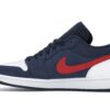 Air Jordan 1 Low USA (CZ8454-400) – Azul marino medianoche/Rojo gimnasio/Blanco