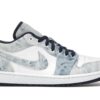 Jordan 1 Low Washed Denim Sneakers – Blanco/Azul marino medianoche – CZ8455-100