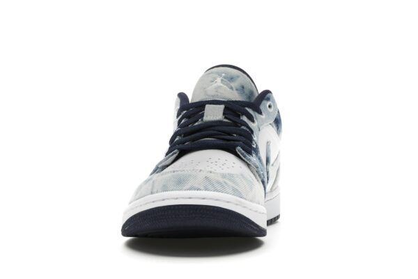 Jordan 1 Low Washed Denim Sneakers – Blanco/Azul marino medianoche – CZ8455-100