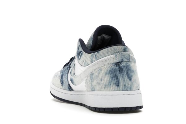Jordan 1 Low Washed Denim Sneakers – Blanco/Azul marino medianoche – CZ8455-100