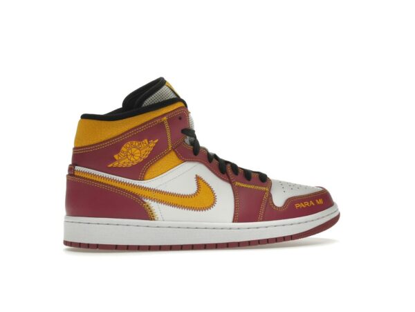 Zapatillas Air Jordan 1 Mid Día de los Muertos DC0350-100 blancas/fucsia-naranja-negras