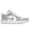 DC0774-105_01 S1 Zapatillas Jordan 1 Low Wolf Grey DC0774-105 para mujer, color blanco/gris lobo