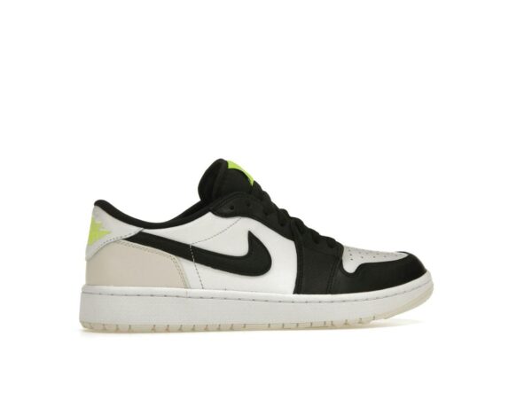 Jordan 1 Retro Low Golf Phantom Volt DD9315-108 Zapatillas de golf blancas y negras
