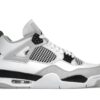 Zapatillas Air Jordan 4 Retro Military de cuero negro y blanco – DH6927-111