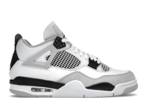 Zapatillas Air Jordan 4 Retro Military de cuero negro y blanco – DH6927-111