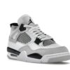 Zapatillas Air Jordan 4 Retro Military de cuero negro y blanco – DH6927-111