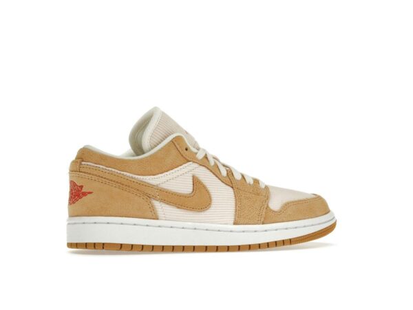 Zapatillas Air Jordan 1 Low SE Twine de pana naranja cuarzo para mujer DH7820-700