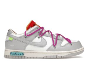 Nike Dunk Low Off-White Lote 45 – DM1602-101 – Vela/Gris neutro/Magenta