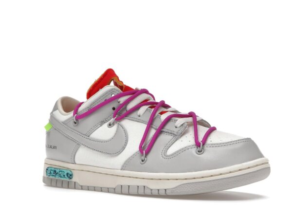 DM1602-101_05 Nike Dunk Low Off-White Lote 45 – DM1602-101 – Vela/Gris neutro/Magenta