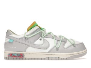 Nike Dunk Low Off-White Lote 7 – DM1602-108 – Vela/Gris neutro/Verde vapor
