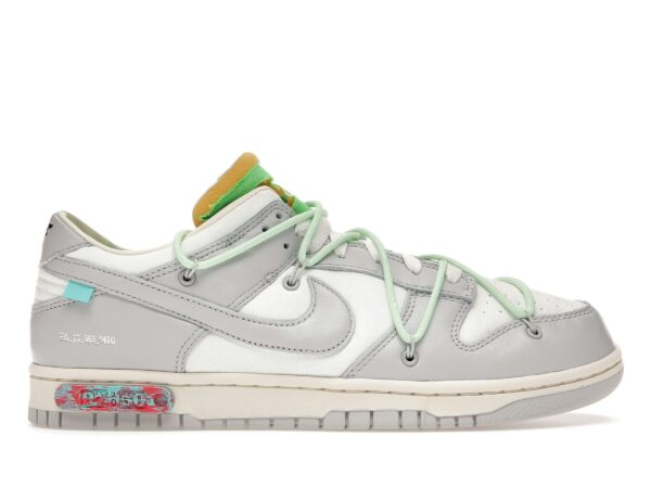 Nike Dunk Low Off-White Lote 7 – DM1602-108 – Vela/Gris neutro/Verde vapor