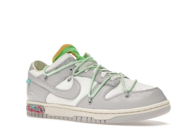 Nike Dunk Low Off-White Lote 7 – DM1602-108 – Vela/Gris neutro/Verde vapor