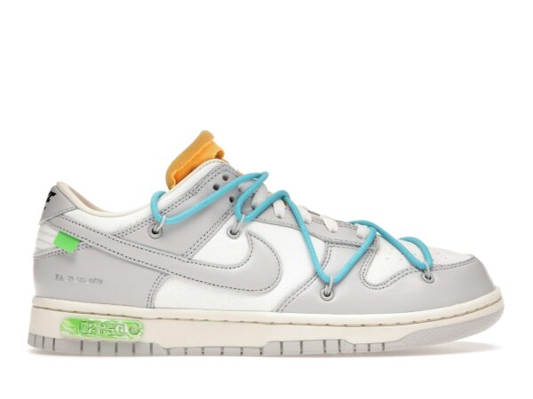Nike Dunk Low Off-White Lote 2 – DM1602-115 – Vela/Gris neutro-Azul furia