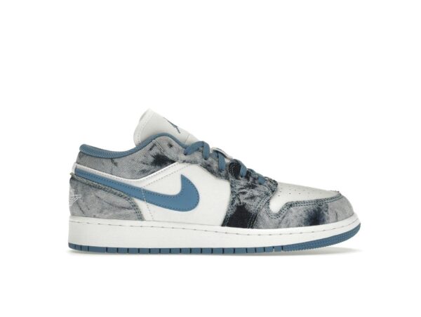 DM8947-100_01 S1 Zapatillas Air Jordan 1 Low Washed Denim GS Azul Blanco DM8947-100