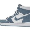 Zapatillas Air Jordan 1 Retro High OG Denim para mujer – Blanco/Azul Desgastado/Dorado Metalizado – DM9036-104