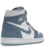 Zapatillas Air Jordan 1 Retro High OG Denim para mujer – Blanco/Azul Desgastado/Dorado Metalizado – DM9036-104