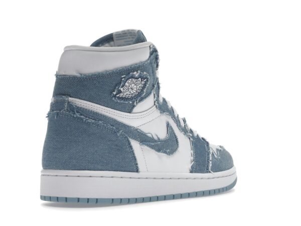 Zapatillas Air Jordan 1 Retro High OG Denim para mujer – Blanco/Azul Desgastado/Dorado Metalizado – DM9036-104