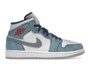 Air Jordan 1 Mid Azul Francés Rojo Fuego – DN3706-401