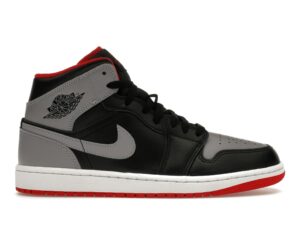 Jordan 1 Mid Bred Shadow Leather - Negro/Rojo/Gris - DQ8426-006