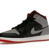 Jordan 1 Mid Bred Shadow Leather - Negro/Rojo/Gris - DQ8426-006