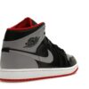 Jordan 1 Mid Bred Shadow Leather - Negro/Rojo/Gris - DQ8426-006