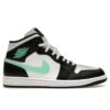 Jordan 1 Mid Green Glow DQ8426-103 Zapatillas blancas/negras-verdes Glow
